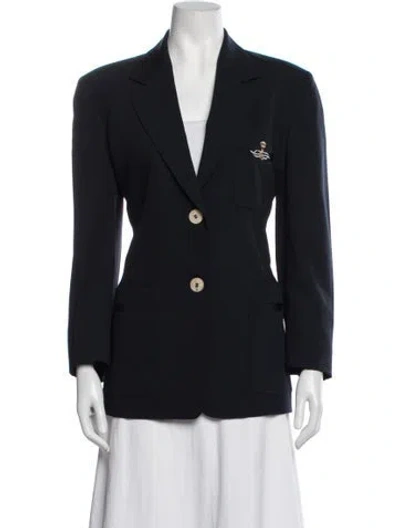 Pre-owned Les Copains Wool Blazer In Blue