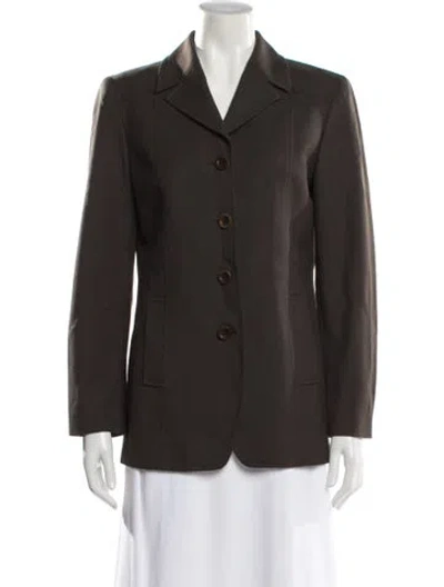 Pre-owned Les Copains Wool Blazer In Brown