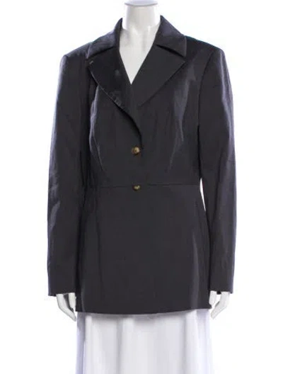 Pre-owned Les Copains Wool Blazer In Gray