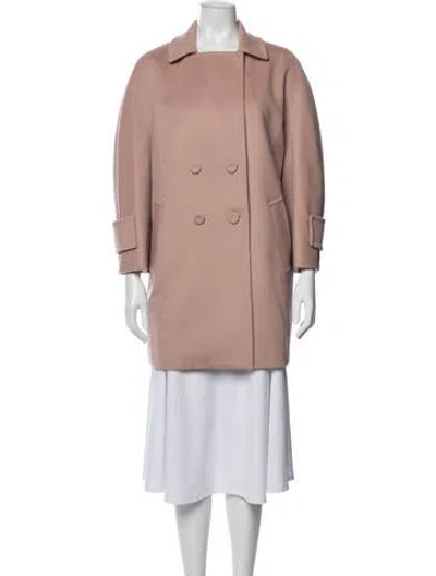 Pre-owned Les Copains Wool Coat W/ Tags In Pink