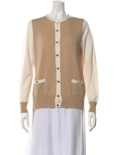 Pre-owned Les Copains Wool Colorblock Pattern Sweater In Neutral