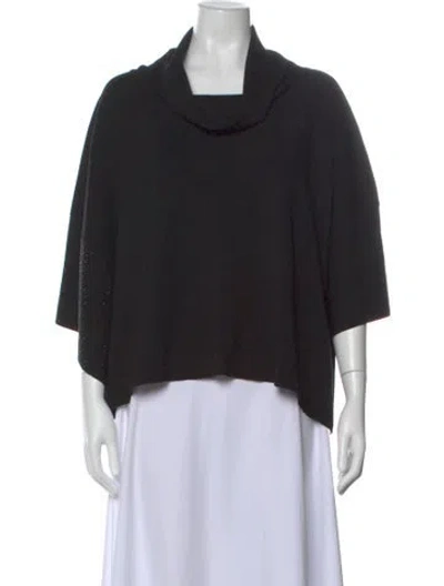 Pre-owned Les Copains Wool Cowl Neck Sweater In Black