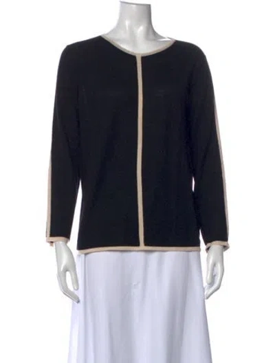 Pre-owned Les Copains Wool Crew Neck Sweater In Blue