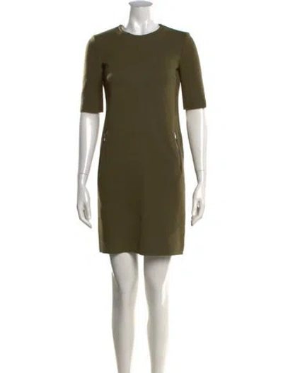 Pre-owned Les Copains Wool Knee-length Dress In Green