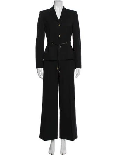 Pre-owned Les Copains Wool Pant Set In Blue