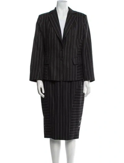 Pre-owned Les Copains Wool Striped Pantsuit In Gray