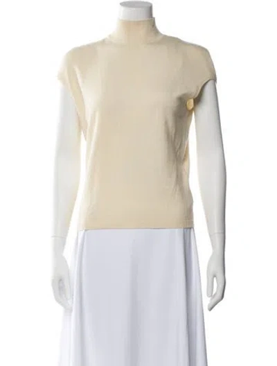 Pre-owned Les Copains Wool Turtleneck Sweater In Neutral