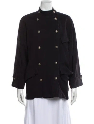 Pre-owned Les Copains Wool Utility Jacket In Blue