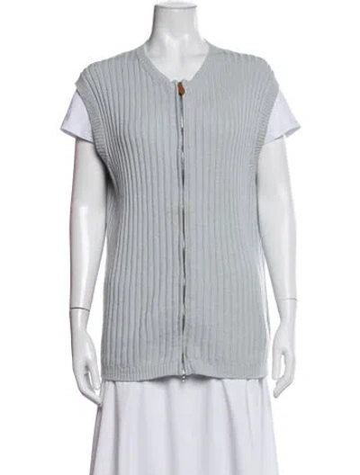 Pre-owned Les Copains Wool Vest In Blue/white