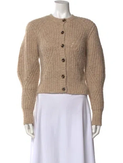 Pre-owned Les Coyotes De Paris Alpaca Crew Neck Sweater In Neutral