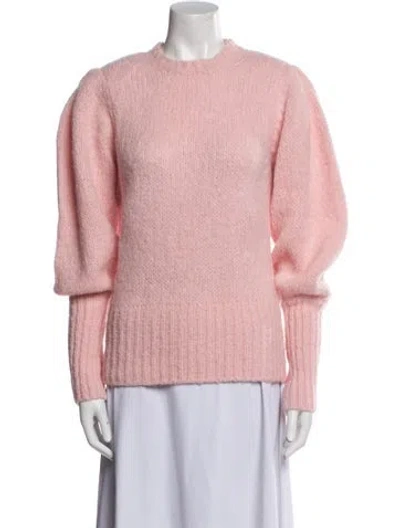 Pre-owned Les Coyotes De Paris Alpaca Crew Neck Sweater In Pink
