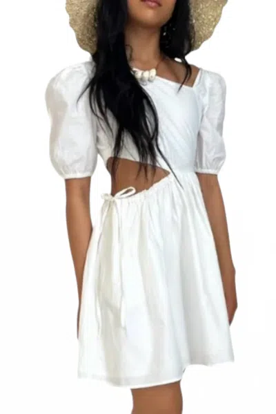 Les Coyotes De Paris Asymmetrical Mini Dress In White