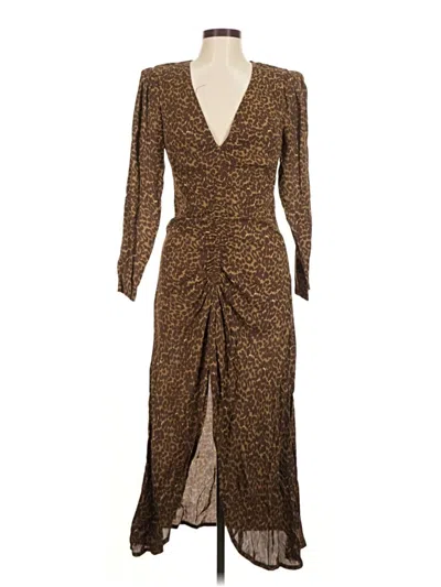 Pre-owned Les Coyotes De Paris Cocktail Dress In Brown