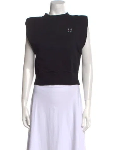 Pre-owned Les Coyotes De Paris Crew Neck Sleeveless Top In Black
