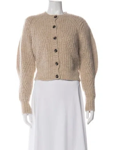 Pre-owned Les Coyotes De Paris Merino Wool Crew Neck Sweater In Neutrals