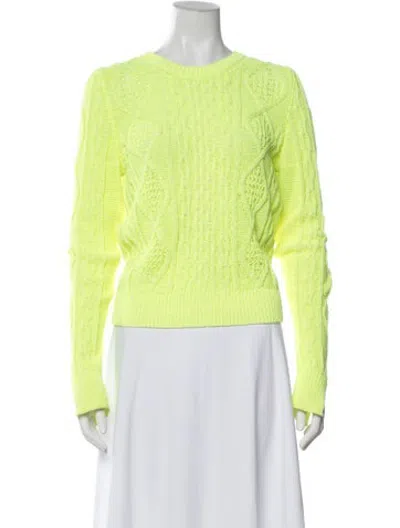 Pre-owned Les Coyotes De Paris Patterned Crew Neck Sweater In Green