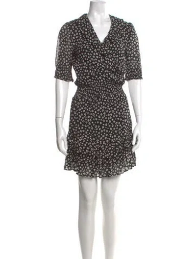 Pre-owned Les Coyotes De Paris Printed Mini Dress In Black