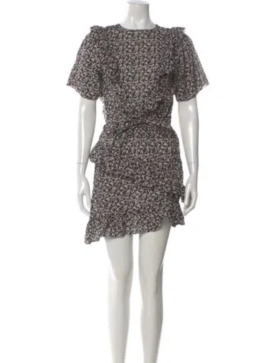 Pre-owned Les Coyotes De Paris Printed Mini Dress In Black