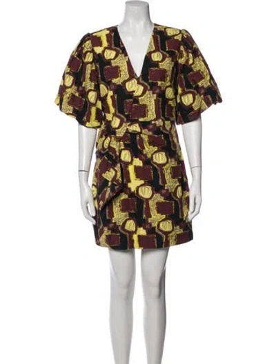 Pre-owned Les Coyotes De Paris Printed Mini Dress In Red