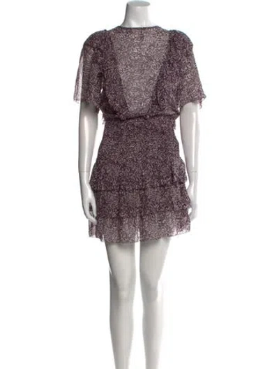 Pre-owned Les Coyotes De Paris Silk Mini Dress In Red