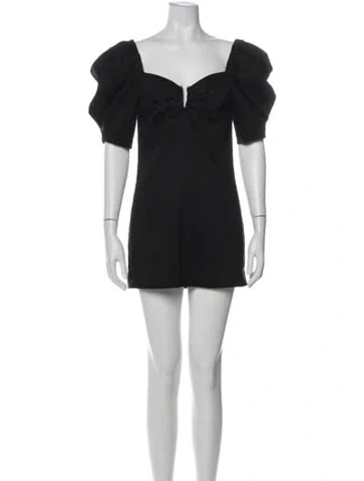 Pre-owned Les Coyotes De Paris Square Neckline Mini Dress In Gray