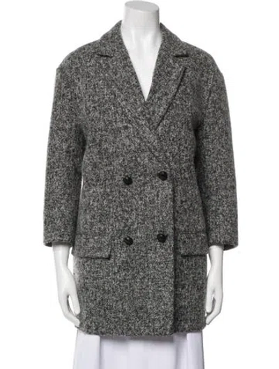 Pre-owned Les Coyotes De Paris Tweed Pattern Coat In Gray