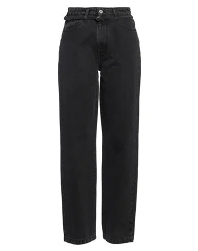 Les Coyotes De Paris Woman Jeans Black Size 29 Cotton, Recycled Cotton