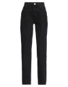 Les Coyotes De Paris Woman Jeans Black Size 28 Cotton, Recycled Cotton In Black