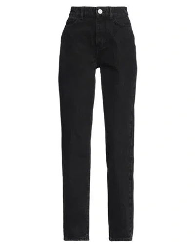 Les Coyotes De Paris Woman Jeans Black Size 28 Cotton, Recycled Cotton