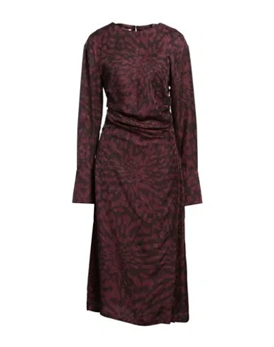 Les Coyotes De Paris Woman Midi Dress Garnet Size L Cupro In Red