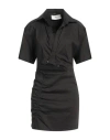 Les Coyotes De Paris Woman Mini Dress Black Size S Linen, Viscose, Elastane In Black
