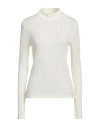 Les Coyotes De Paris Woman Turtleneck Ivory Size S Viscose, Merino Wool In White