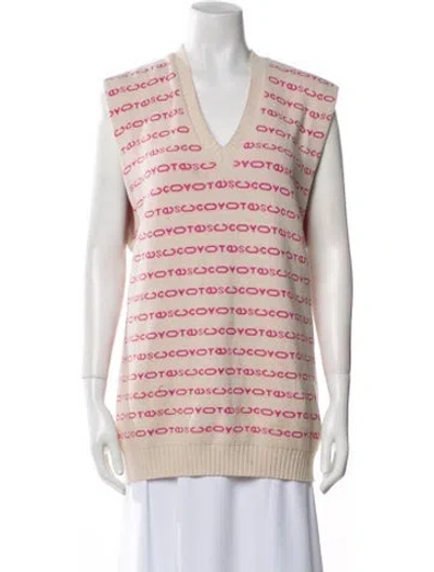 Pre-owned Les Coyotes De Paris Wool Striped Sweater In Neutral