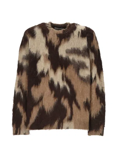 Les Deux Abstract-pattern Sweater In Brown