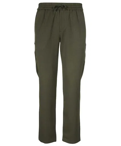 Les Deux Adjustable Drawstring Elastic Waistband Trousers In Green