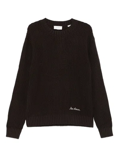 Les Deux Alvin Waffle-knit Jumper In Brown
