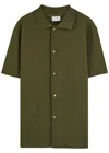 Les Deux Axel Pointelle Short Sleeve Organic Cotton Button-up Shirt