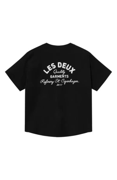 Les Deux Barry Button-up Cotton Baseball Jersey In Black