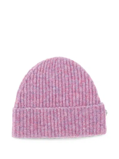 Les Deux Beanie Ribbed "rib Beanie" In Pink