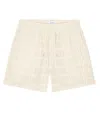 Les Deux Drawstring Open-work Deck Shorts In Neutral