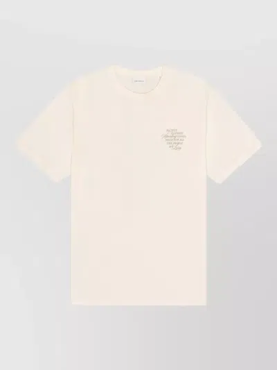 Les Deux Ben Faience Logo Graphic Print T Shirt In Gold