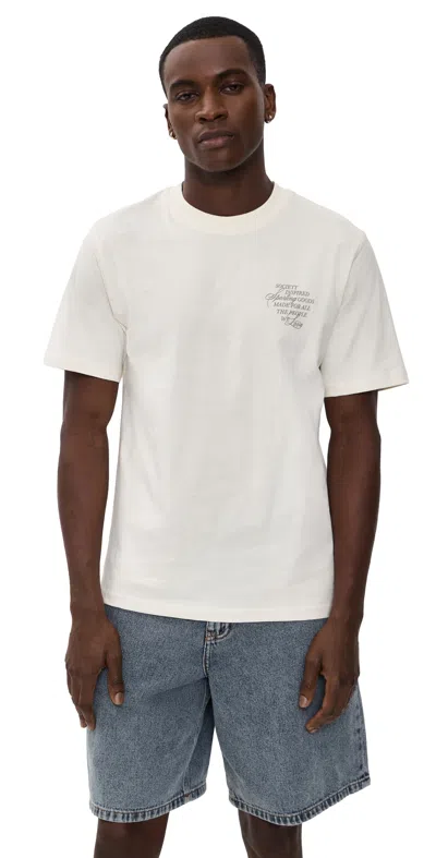 Les Deux Ben Faience T Shirt Eggnog White