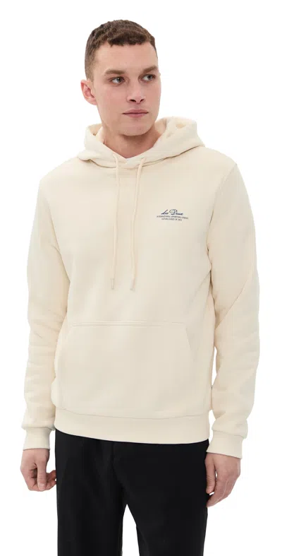 Les Deux Ben Globe Hoodie Ivory In White