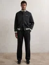 Les Deux Black  Pleat-front Twill Suit Trousers In Black