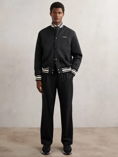 Les Deux Black  Pleat-front Twill Suit Trousers