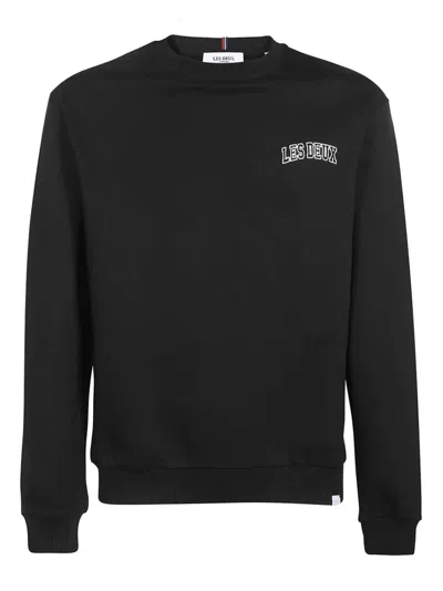 Les Deux Blake Logo-print Sweatshirt In Black