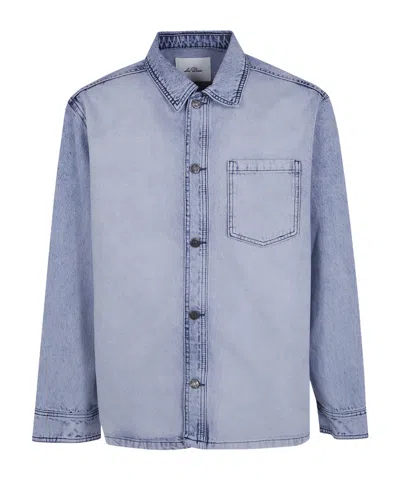 LES DEUX BLEACHED DENIM OVERSHIRT