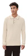 Les Deux Bogart Rugby Polo Knit Ivory In Neutral