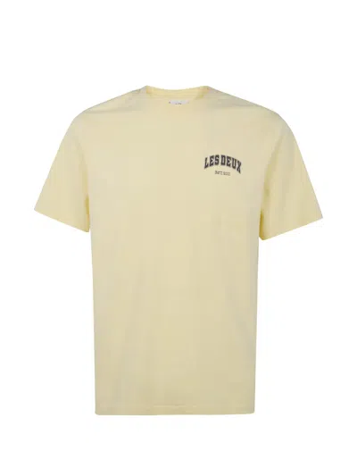 Les Deux Brady Hoop Graphic Print Crew Neck T-shirt In White