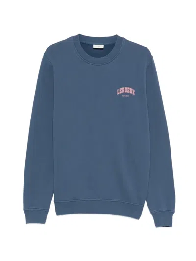 Les Deux Brady Logo Sweatshirt In Blue